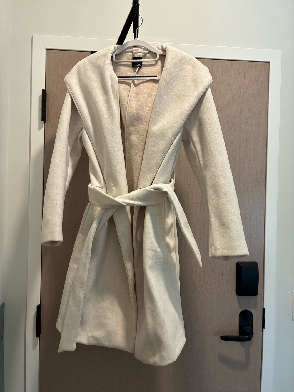 Zara Cream Belted Coat